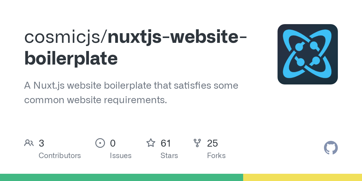 nuxtjs website boilerplate