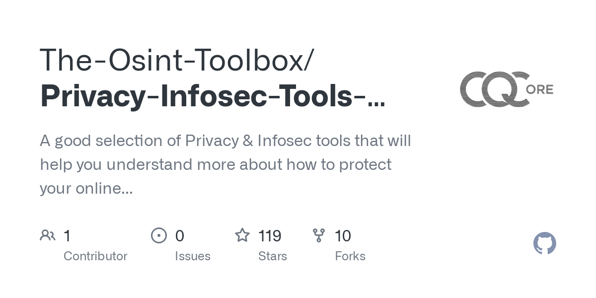 Privacy Infosec Tools Resources