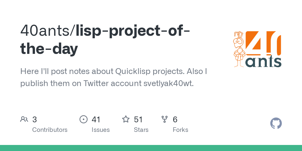 lisp project of the day