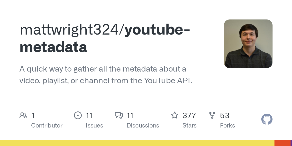 youtube metadata
