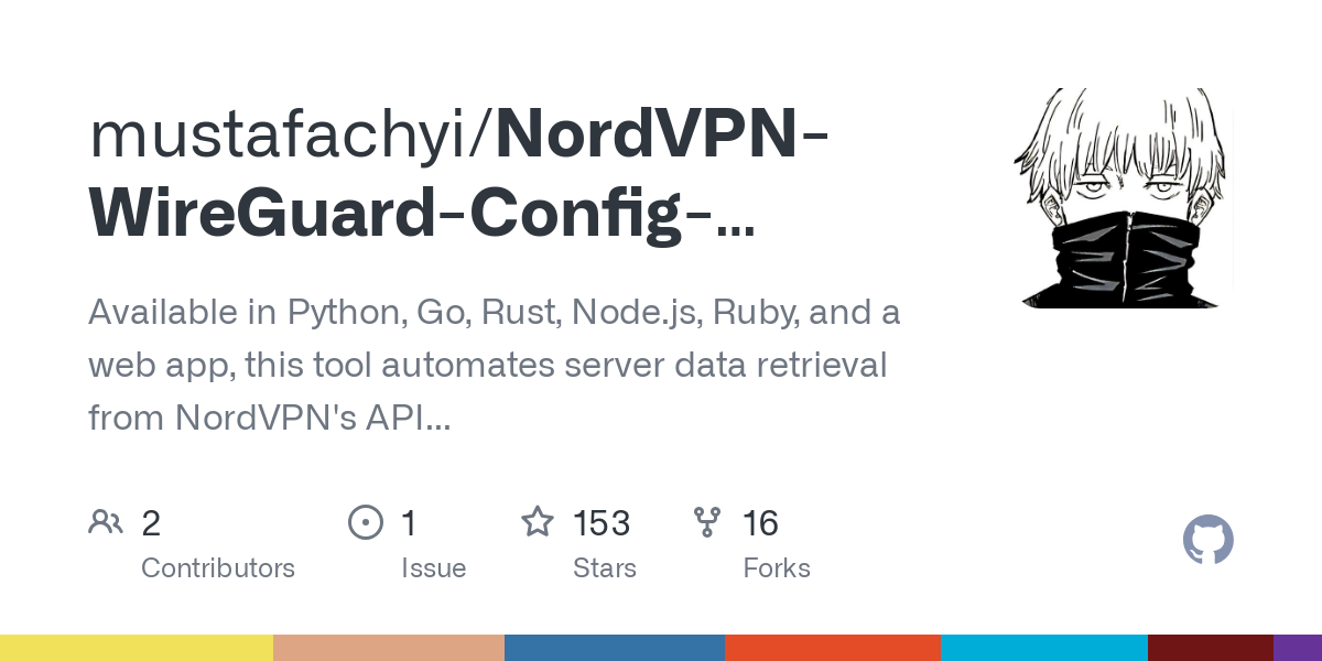 NordVPN WireGuard Config Generator