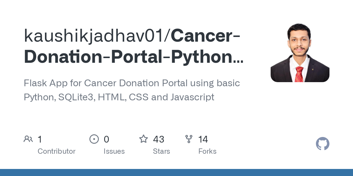 Cancer Donation Portal Python Flask App