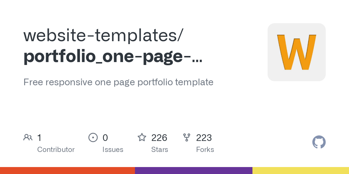 portfolio_one page template