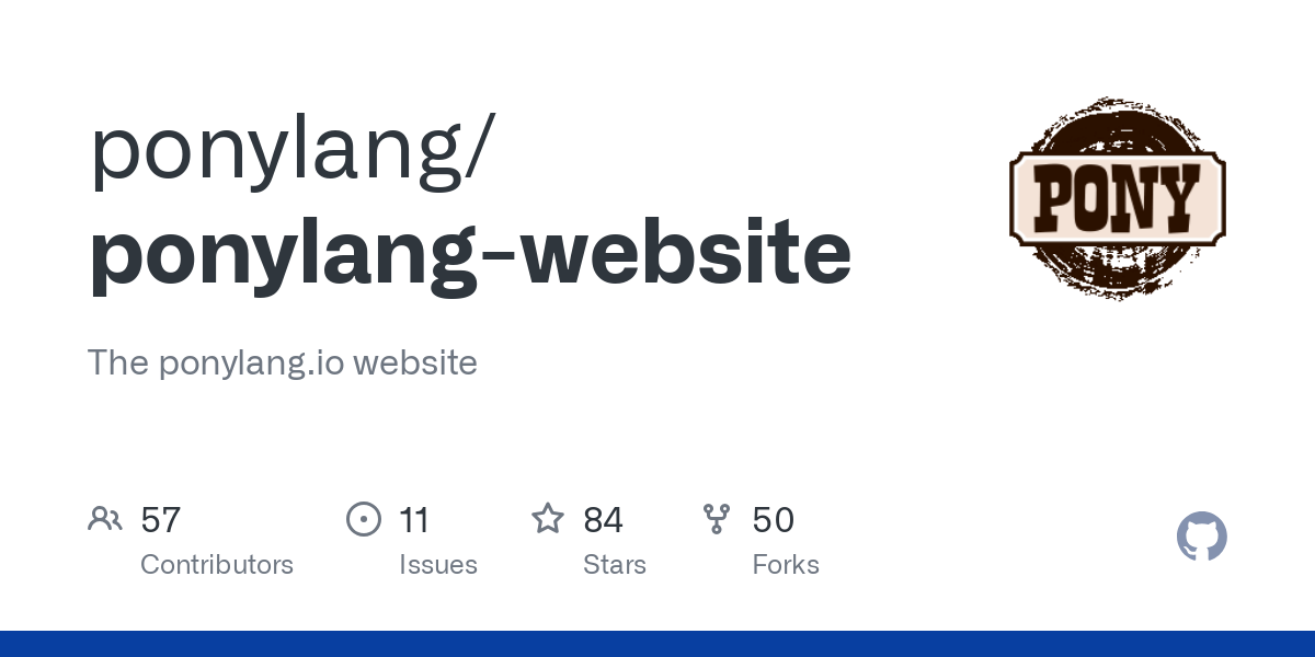 ponylang website
