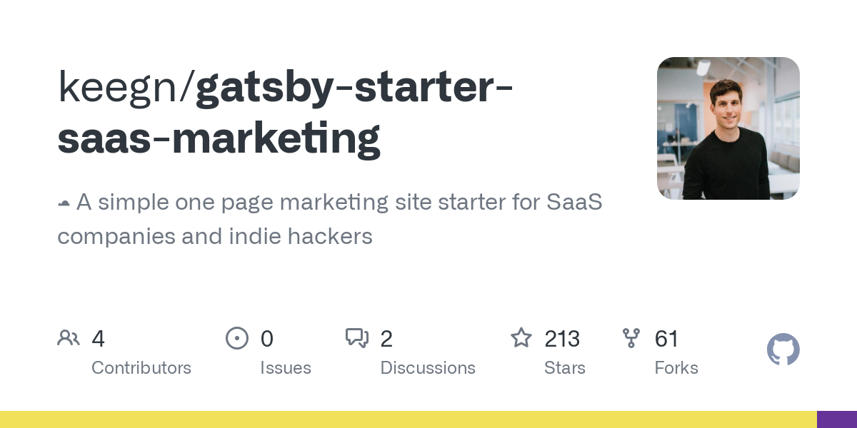 gatsby starter saas marketing