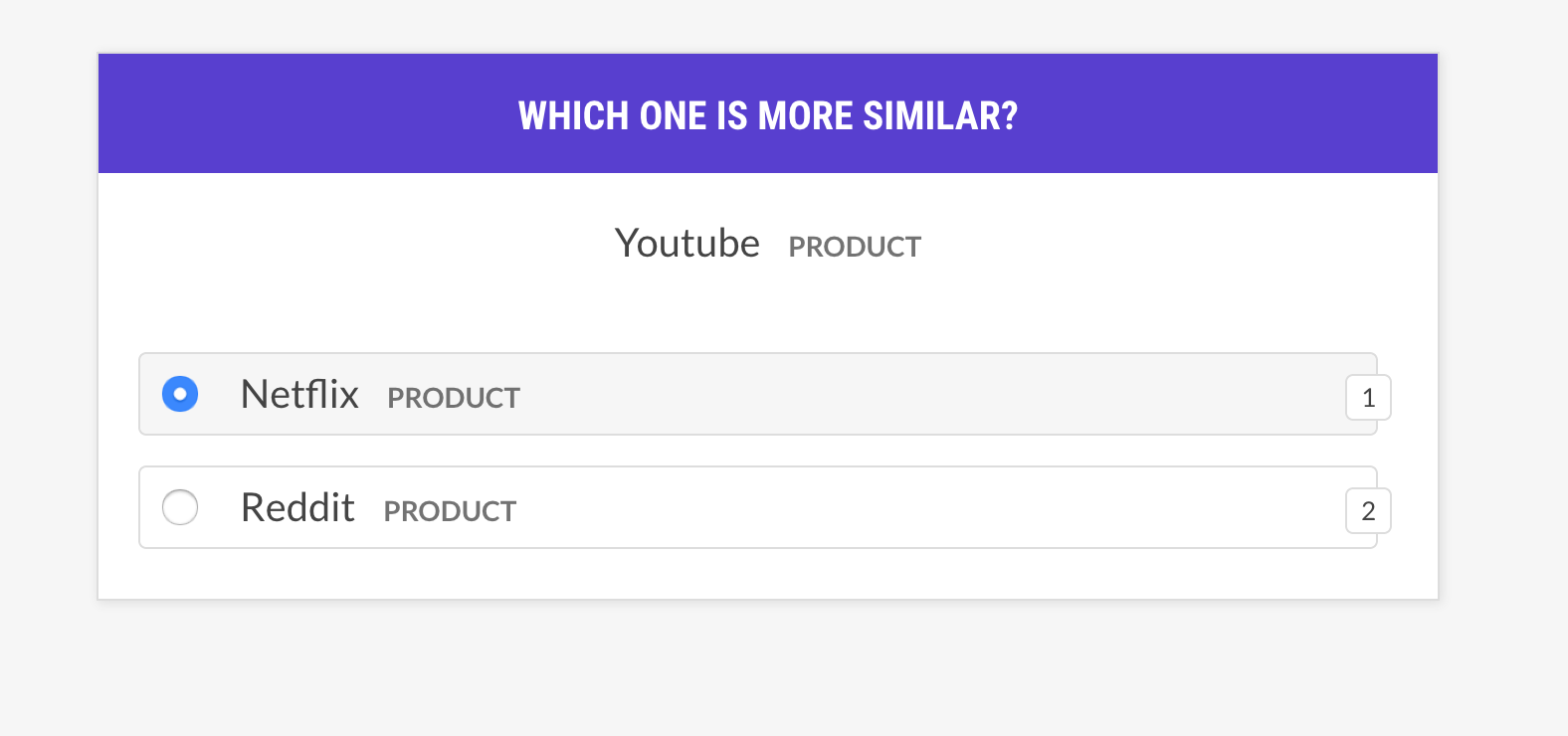 UI -Vorschau von Sense2Vec.eval