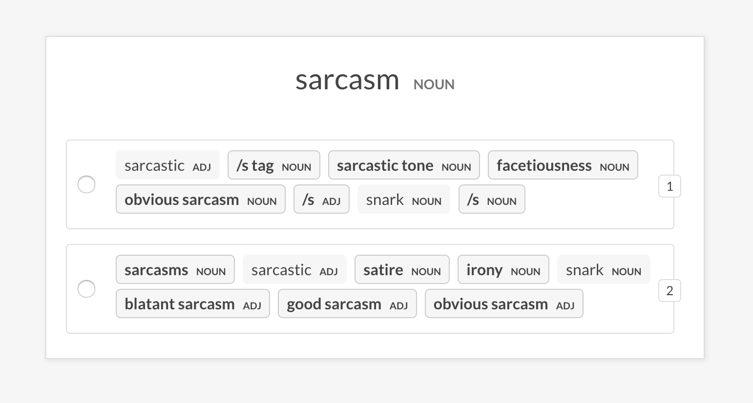 UI-Vorschau von Sense2Vec.eval-ab