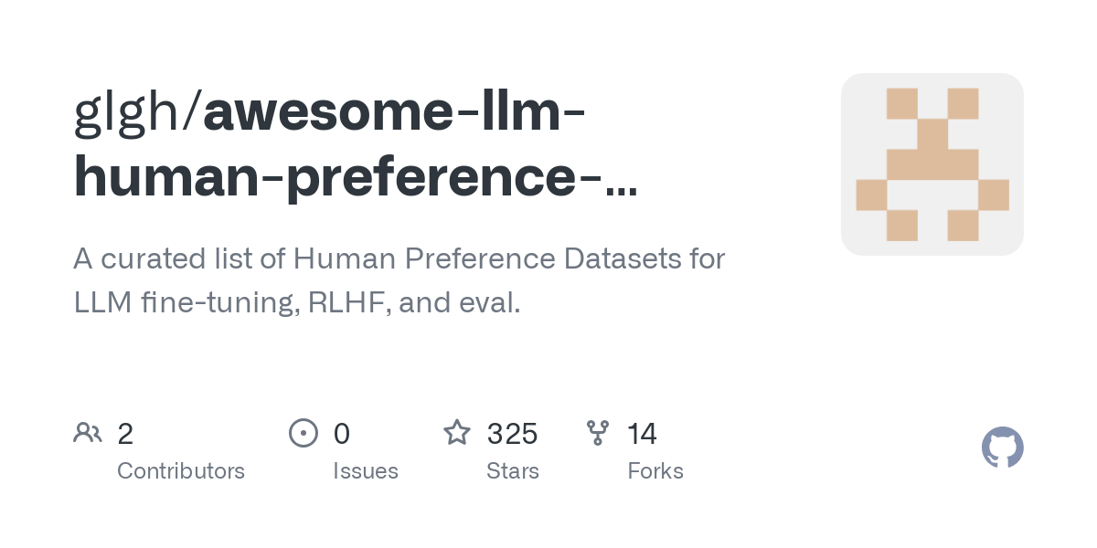 awesome llm human preference datasets