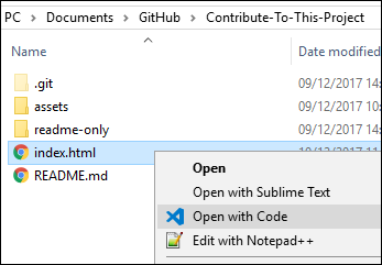 Öffnen Sie index.html in Ihrem Texteditor Open index file