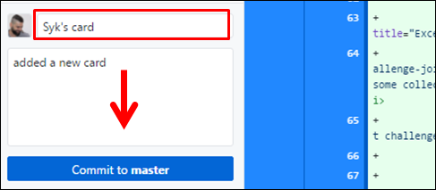 Schreiben Sie eine kurze Commit -Nachricht in die Eingabe "Zusammenfassung" und klicken Sie auf "Commit" Write commit message and commit