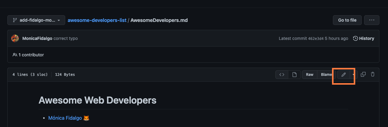 تحرير ملف على جيثب