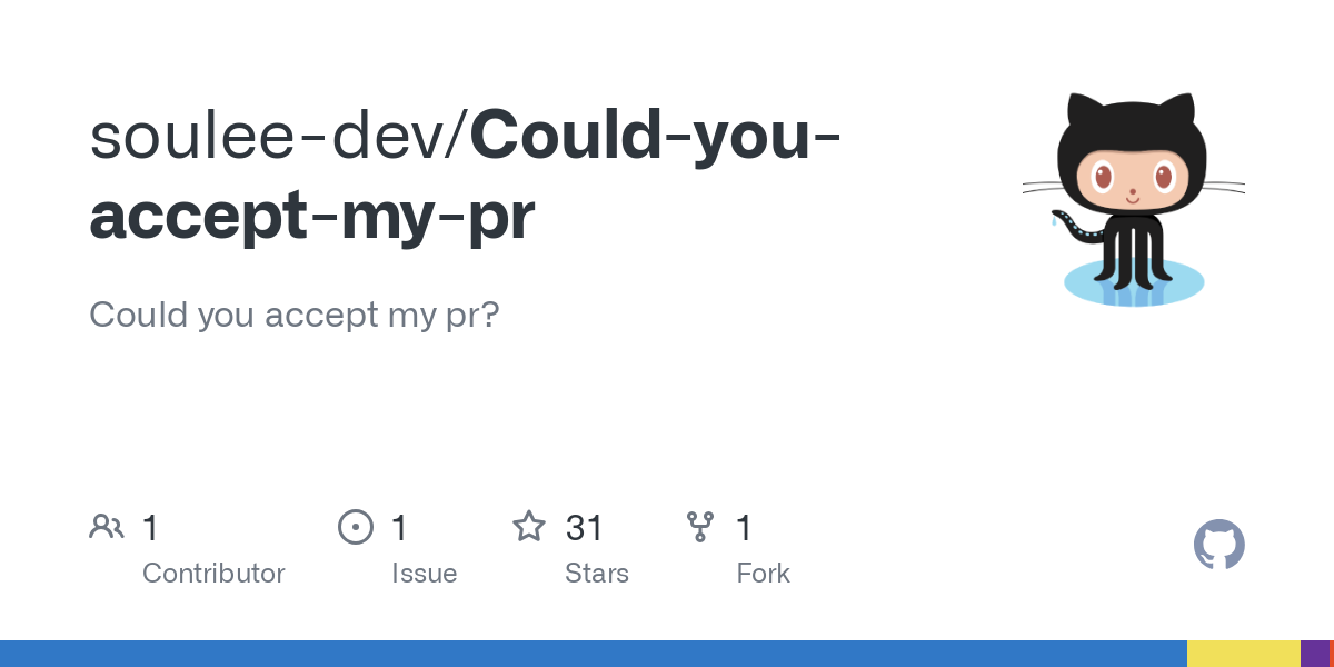 Could you accept my pr