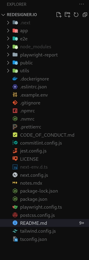 هذا هو نظام الملفات للمشروع