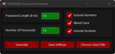 Passwort-Generator-GUI