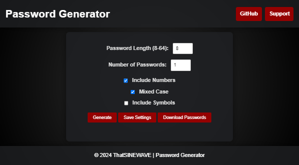 Passwort Generator Web