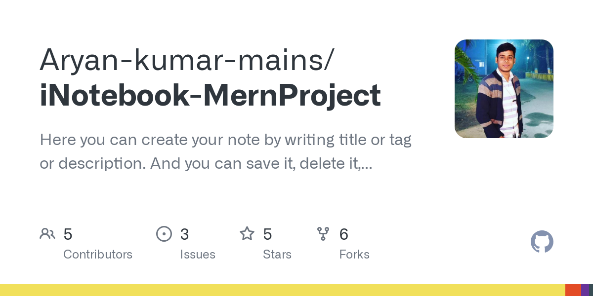 iNotebook MernProject