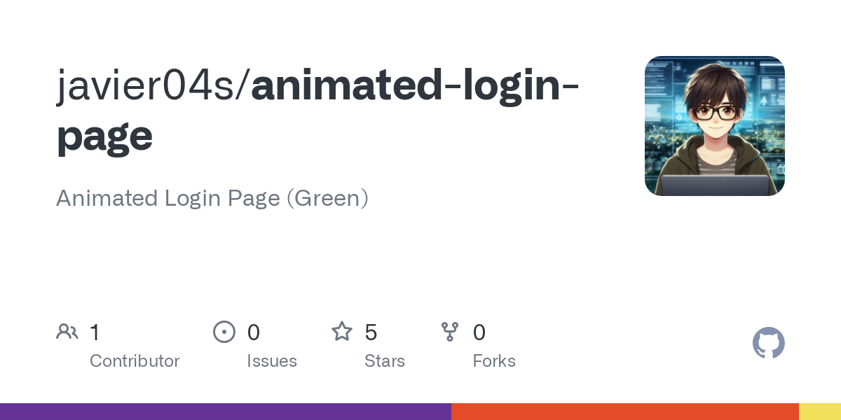 animated login page