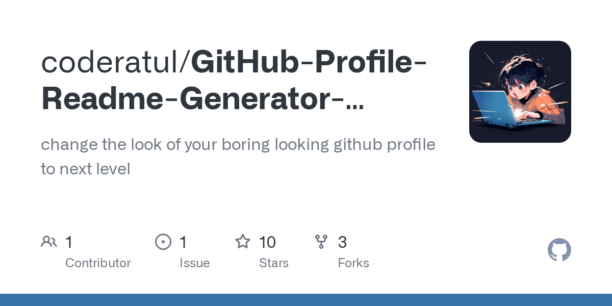GitHub Profile Readme Generator Using Python