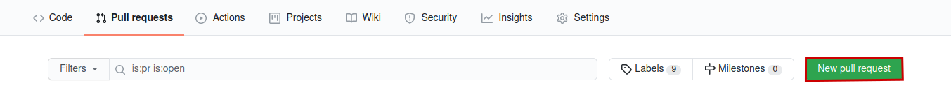 새 PR을 만듭니다