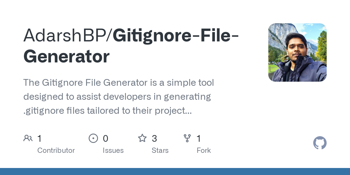 Gitignore File Generator