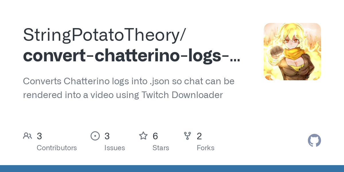 convert chatterino logs into json