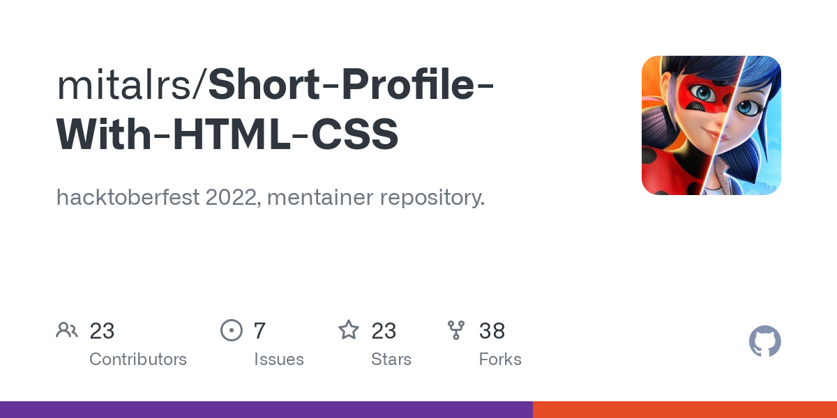 Short Profile With HTML CSS