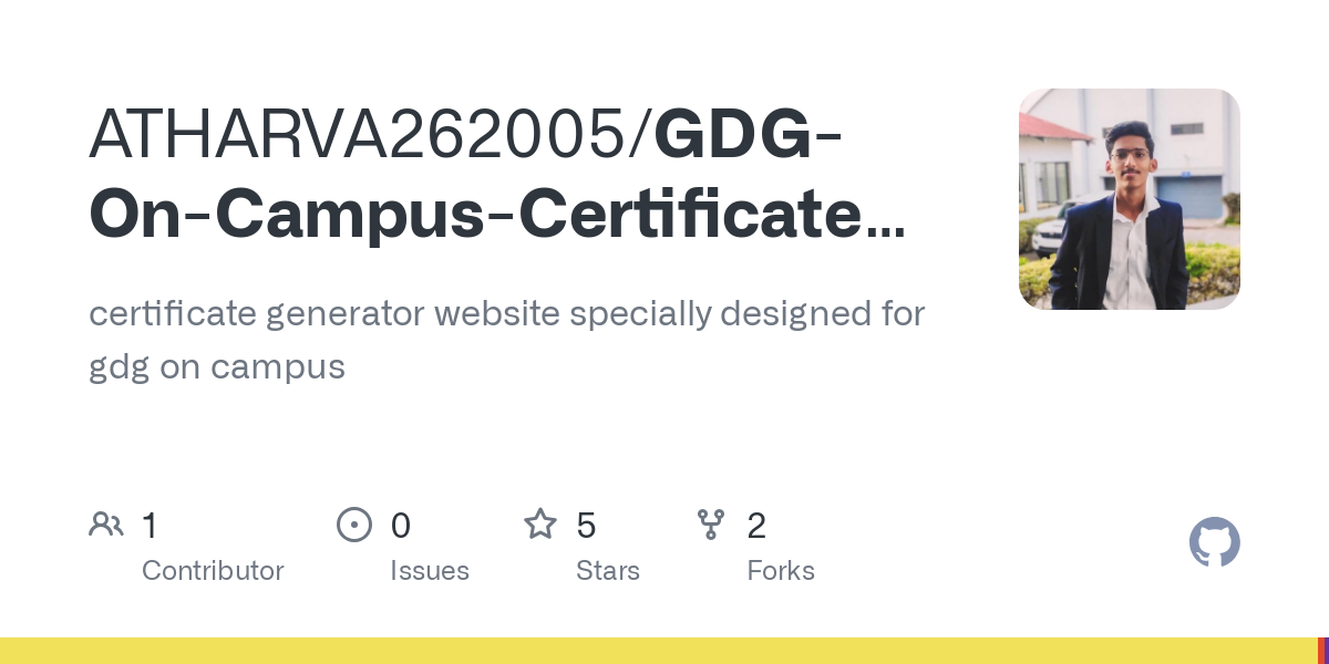 GDG On Campus Certificate Maker