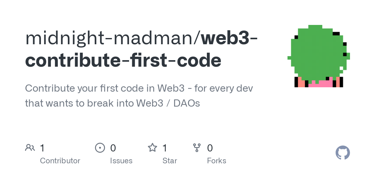 web3 contribute first code