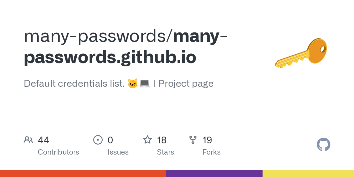 many passwords.github.io