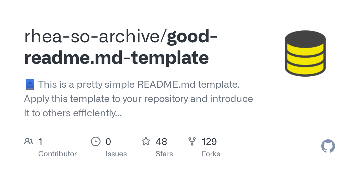 good readme.md template