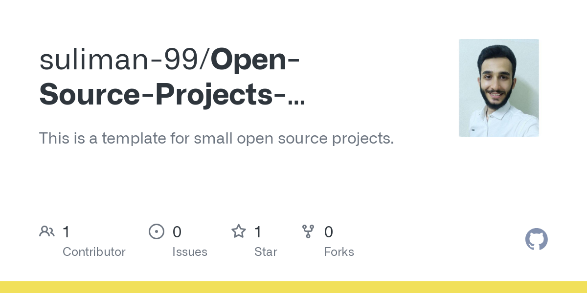 Open Source Projects Template