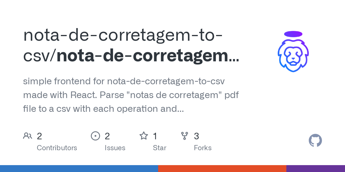 nota de corretagem to csv react
