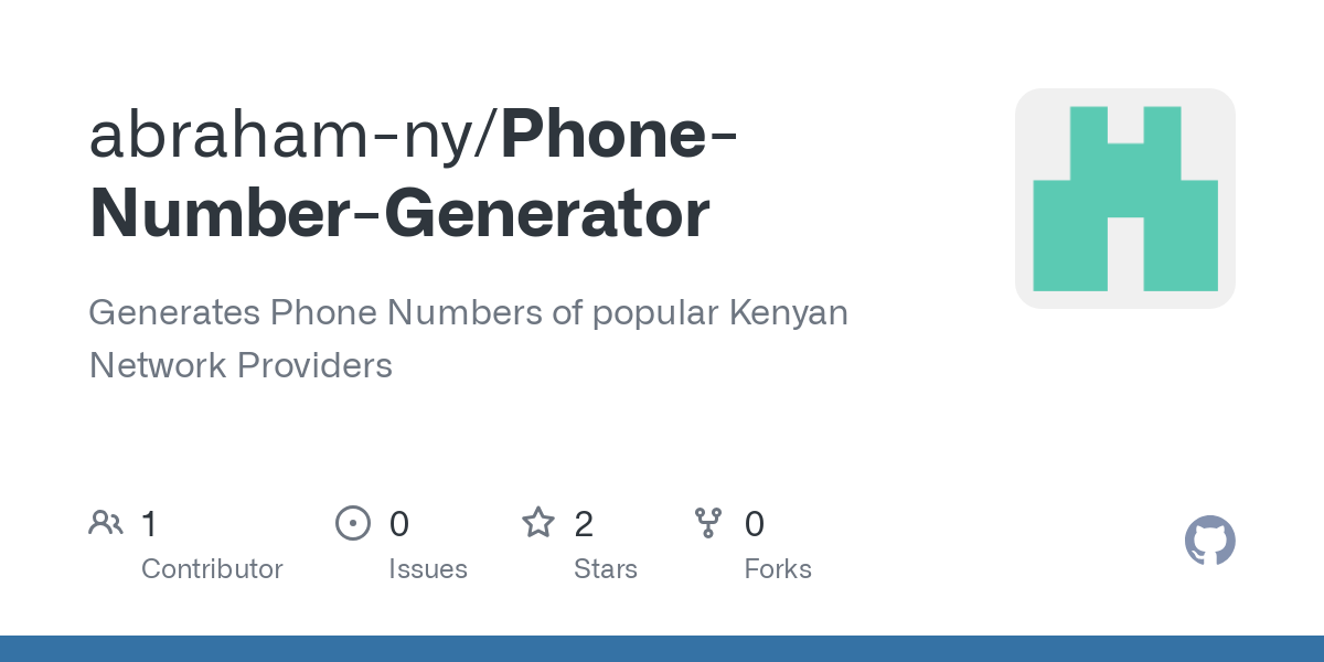 Phone Number Generator