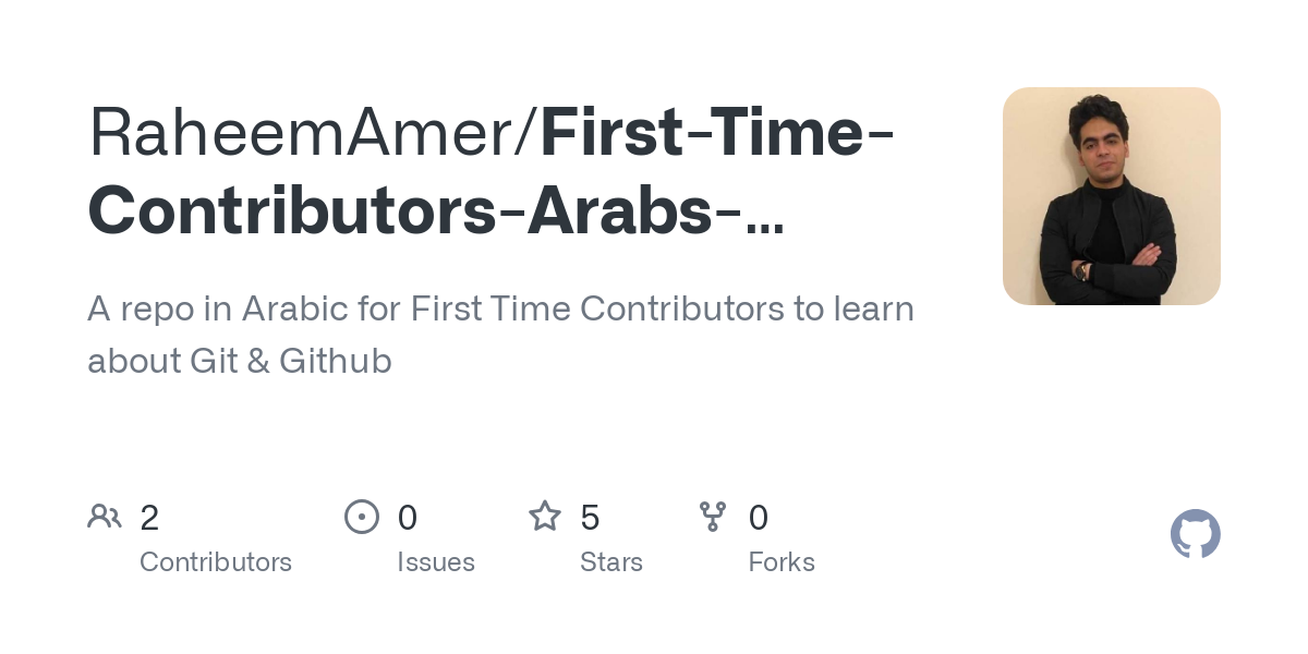 First Time Contributors Arabs Edition