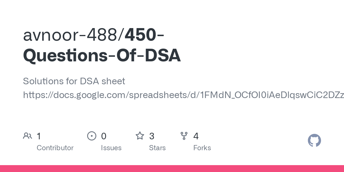 450 Questions Of DSA