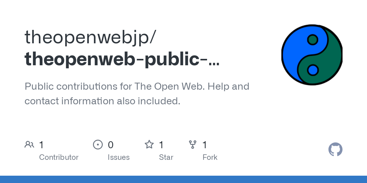 theopenweb public contributions