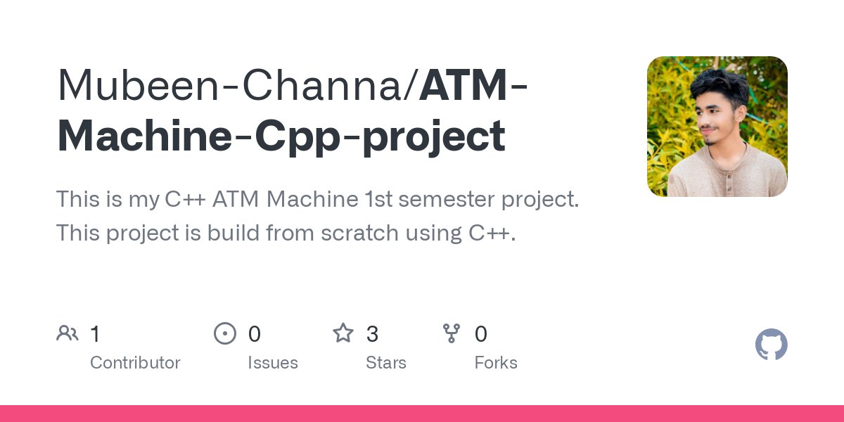 ATM Machine Cpp project