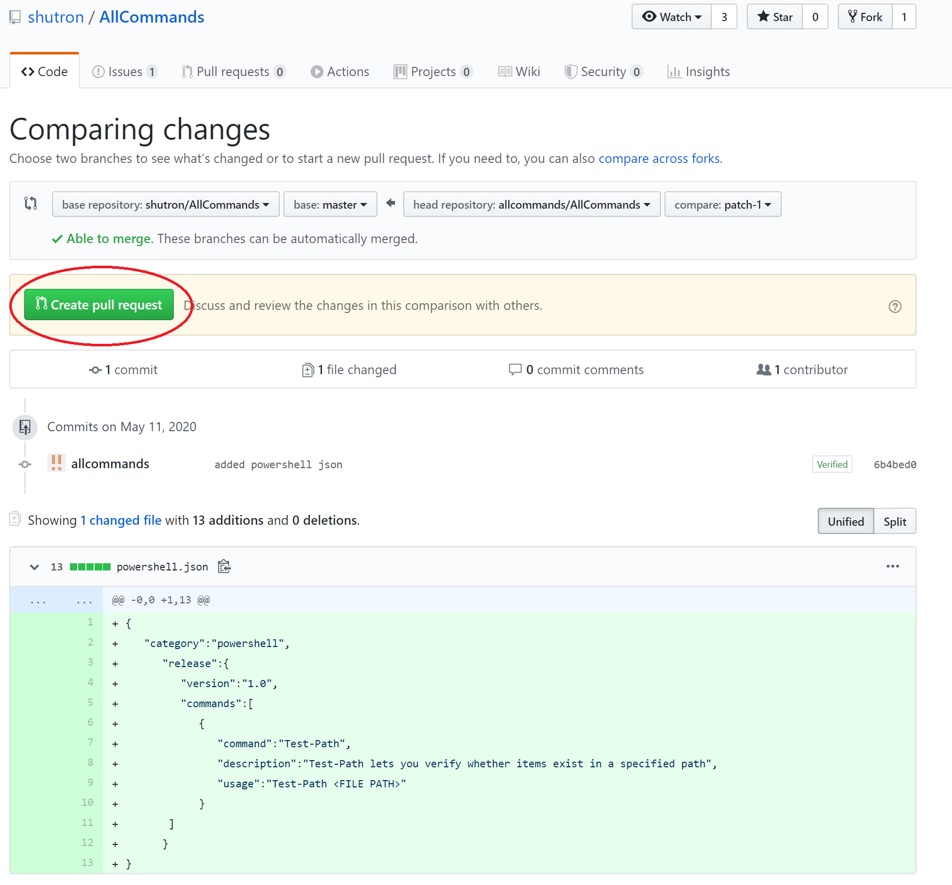 PR을 추가하십시오