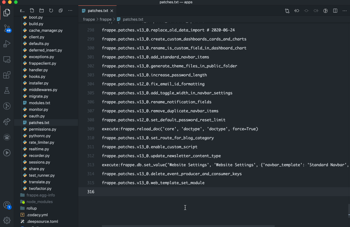 패치는 정의로 점프합니다