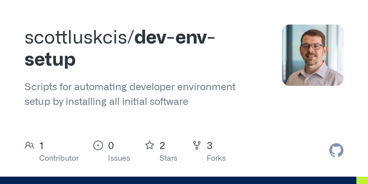 dev env setup
