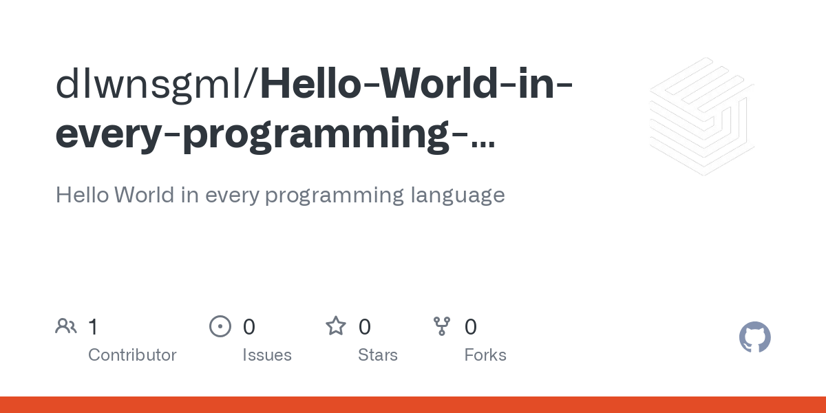 Hello World in every programming language