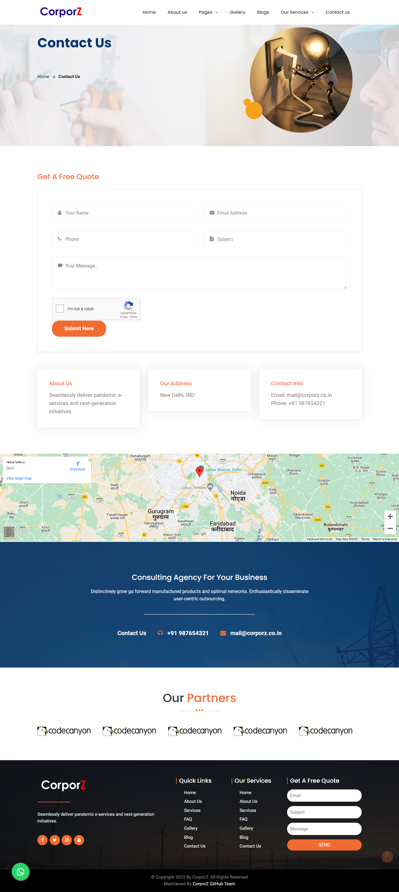 Contact-US 스크린 샷