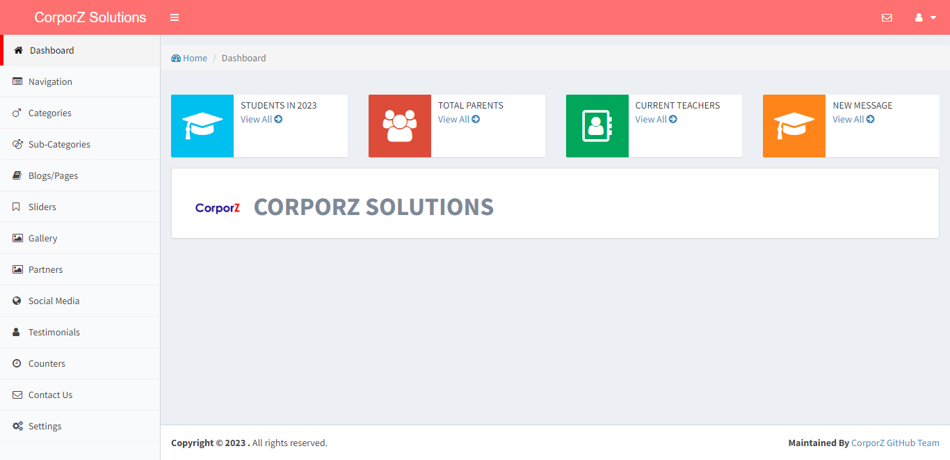 관리자 돌기 보드 스크린 샷
