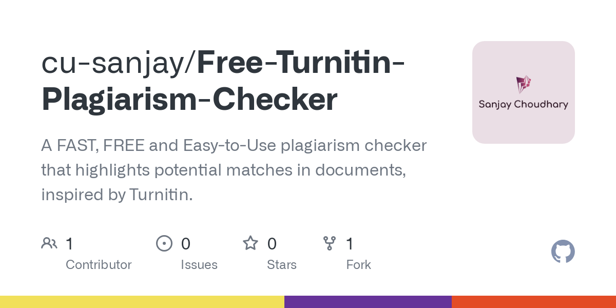 Free Turnitin Plagiarism Checker