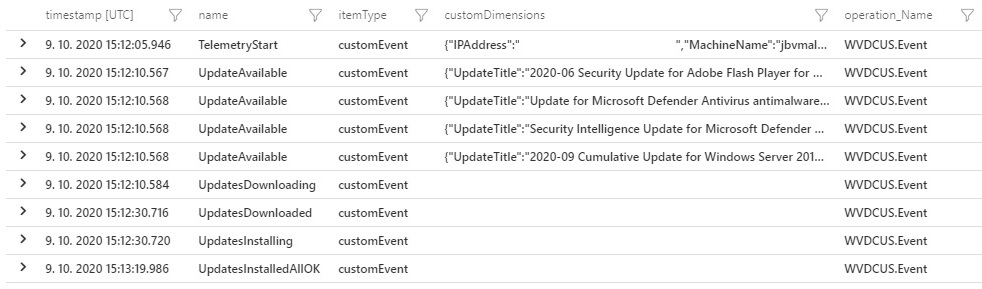 맞춤형 이벤트 결과