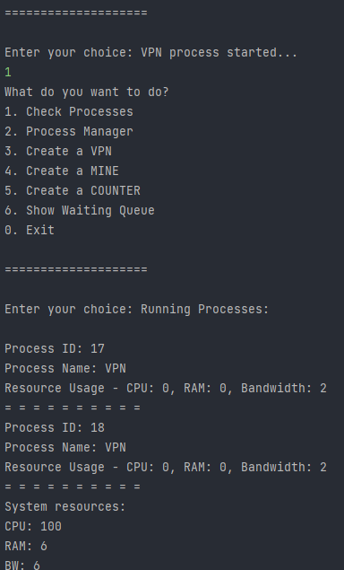 메뉴 스크린 샷
