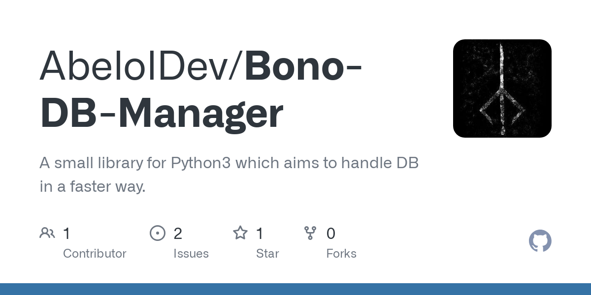 Bono DB Manager