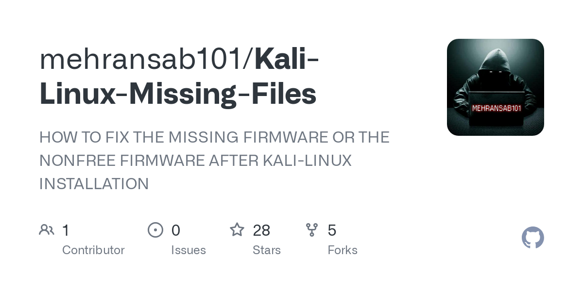 Kali Linux Missing Files