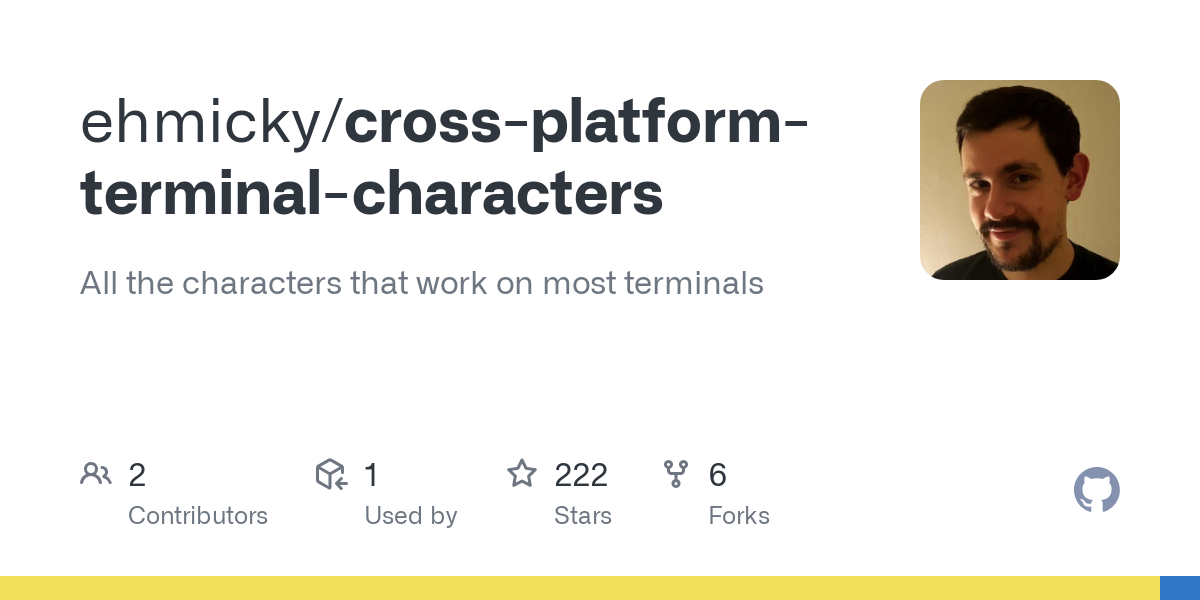 cross platform terminal characters
