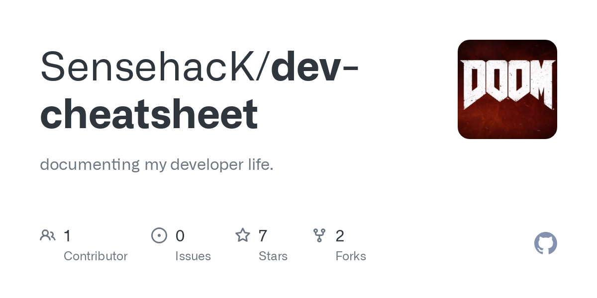 dev cheatsheet